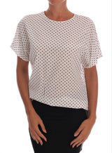 Chic Polka Dot Seidenbluse