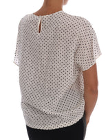 Chic Polka Dot Seidenbluse