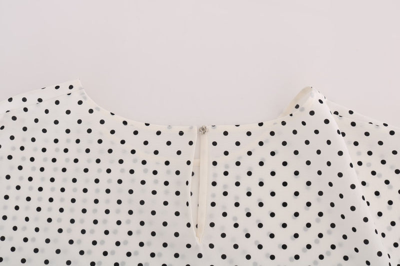 Chic Polka Dot Seidenbluse