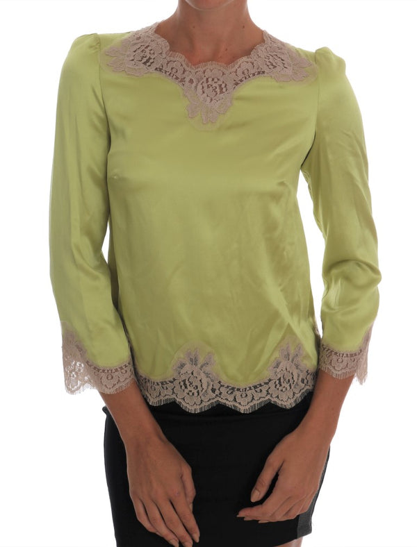 Elegante Blumenbluse mit floralen Spitze