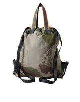 Military Green Patchwork Rucksack Backpack Bag