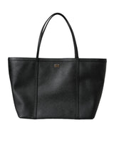 Black Leather Miss Escape Shopping Tote Women Bag