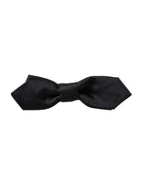 Black Satin Silk Adjustable Neck Men Bow Tie