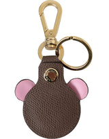 Multicolor Dauphine Calfskin DG Logo Keyring Keychain