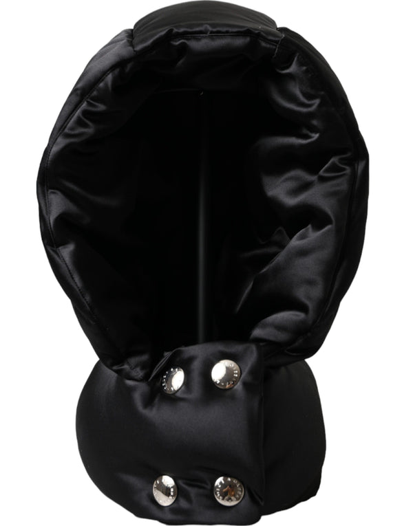 Black Polyester Whole Head Wrap Hat