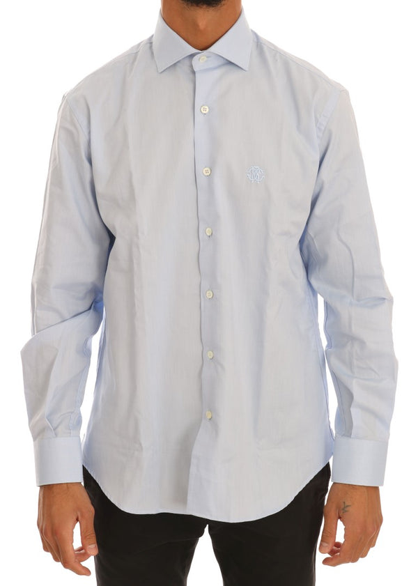 Camicia abito di cotone azzurro