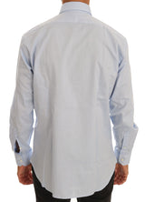 Camicia abito di cotone azzurro