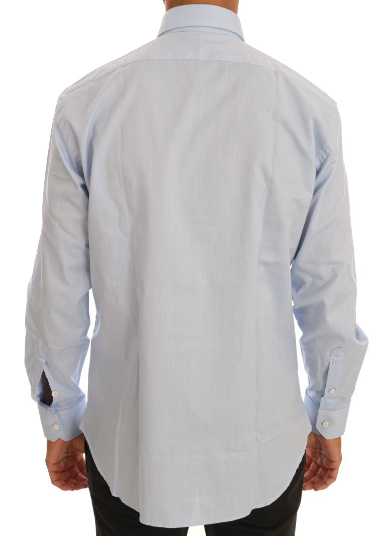 Chemise de robe en coton bleu clair