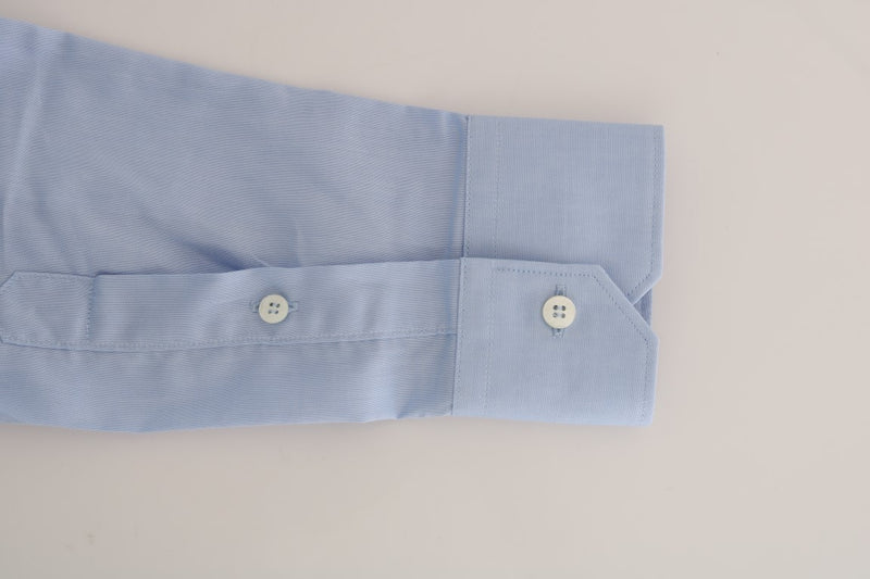 Camicia abito di cotone azzurro