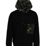 Black Camouflage Hooded Sweatshirt Sweater