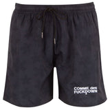 Black Polyester Men's Swim Short