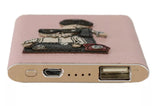 Chic Pink Leder Power Bank