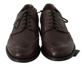 Elegant Brown Leather Derby Brogues