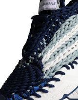 Blue White Daymaster Crochet Low Top Sneakers Shoes