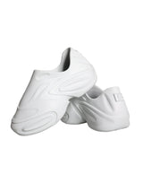 White Foiled Rubber Toy Low Top Sneakers Shoes