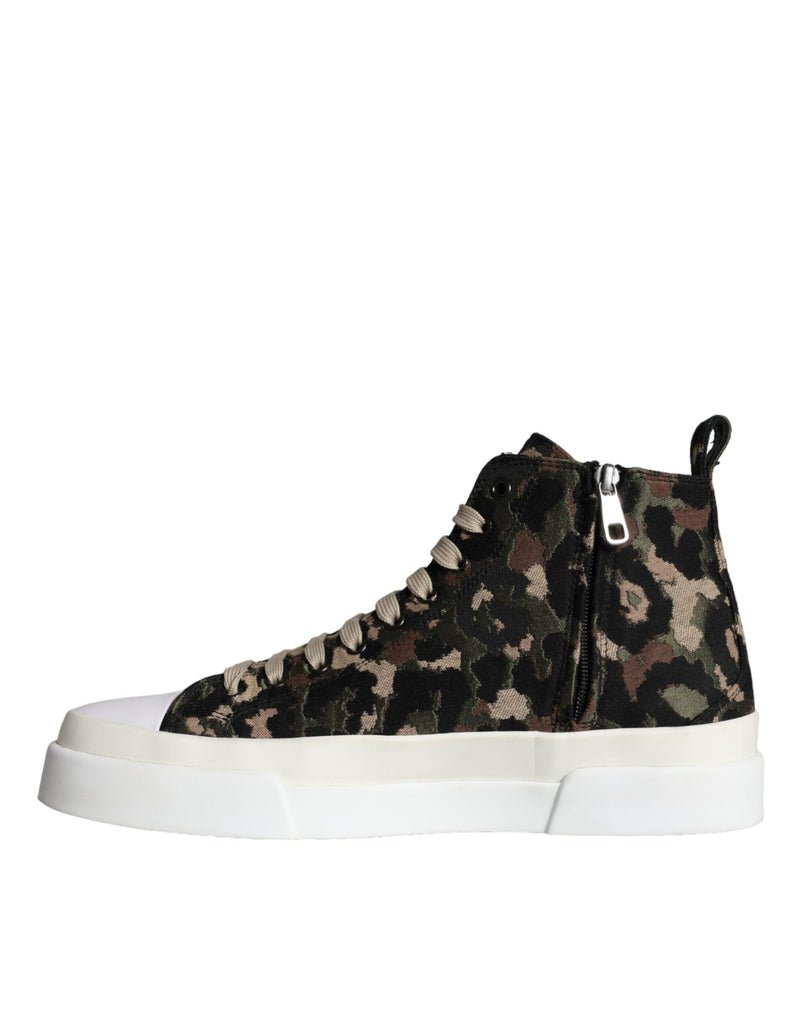 Multicolor Camouflage High Top Sneaker Shoes