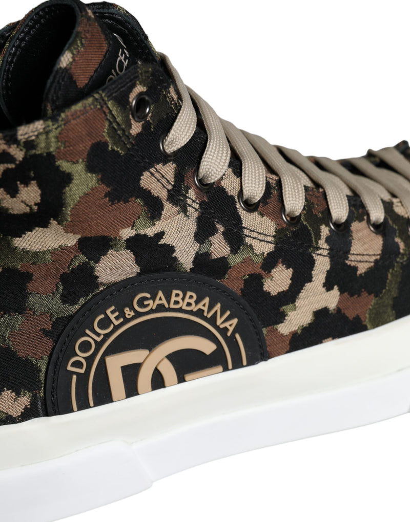 Multicolor Camouflage High Top Sneaker Shoes