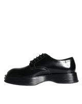 Black Calf Leather Derby Formal Dress Shoes