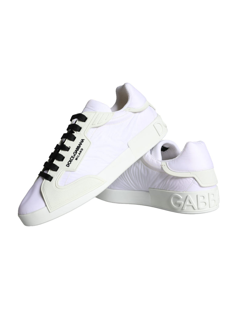 White Portofino Logo Low Top Trainers Sneakers Shoes