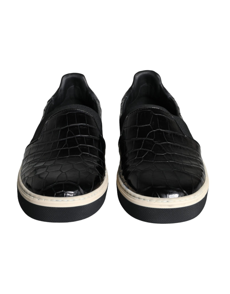 Black Leather Loafers Slippers Casual Shoes