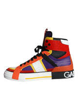 Multicolor Leather High Top Sneakers Shoes