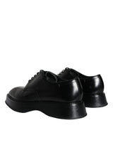 Black Calf Leather Derby Formal Dress Shoes