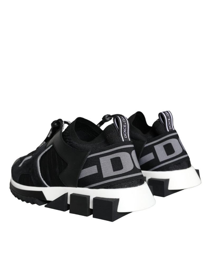 Black White Logo Sorrento Mens Sneakers Shoes