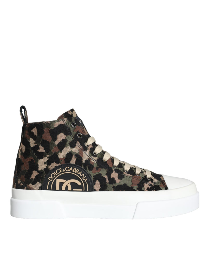 Multicolor Camouflage High Top Sneaker Shoes