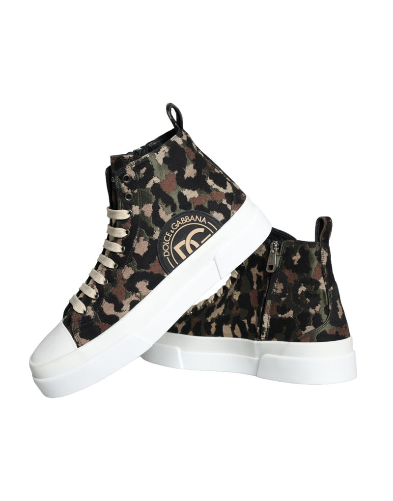 Multicolor Camouflage High Top Sneaker Shoes