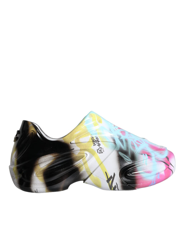 Multicolor Graffiti Rubber Low Top Sneakers Shoes