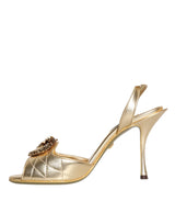 Gold Devotion Embellished Keira Sandals Shoes