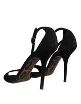 Black KEIRA Heels Ankle Strap Sandals Shoes