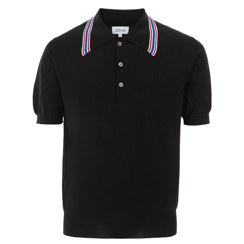 Black Wool Polo Shirt