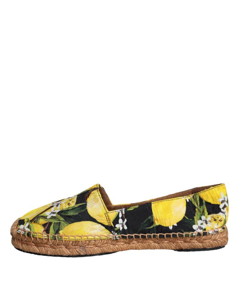 Multicolor Lemon Slip On Espadrilles Shoes