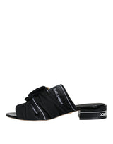 Black White Crystal Slides Sandals Shoes