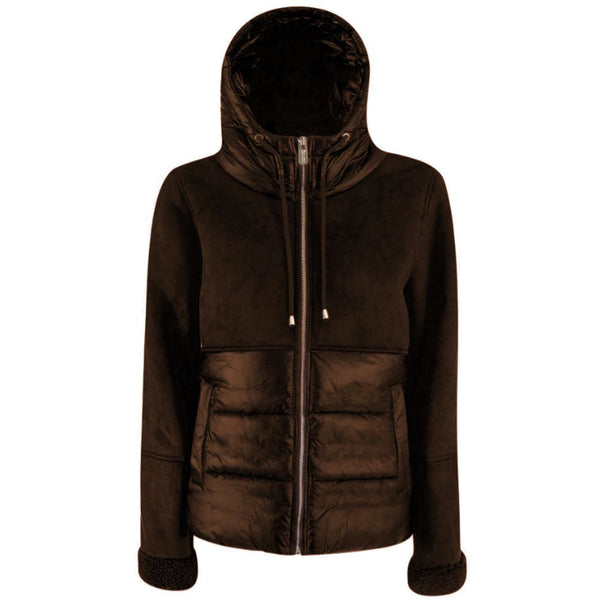 Brown Nylon Jackets & Coat