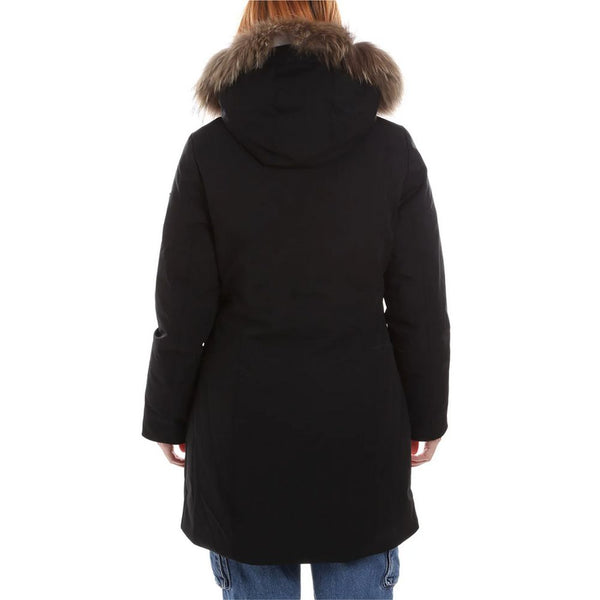 "Black Nylon Women Parka"