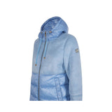 Light Blue Nylon Jackets & Coat