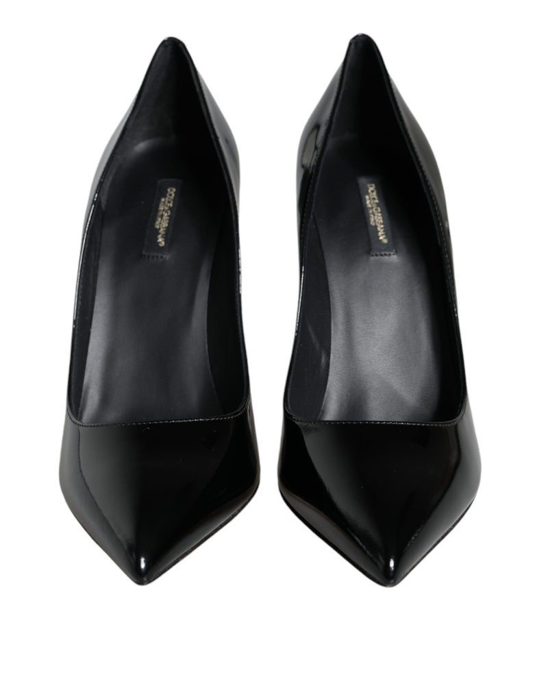 Black Patent Leather Bellucci Pumps Heels Shoes