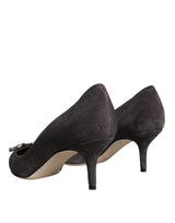 Gray Amore Suede Bellucci Heels Pumps Shoes