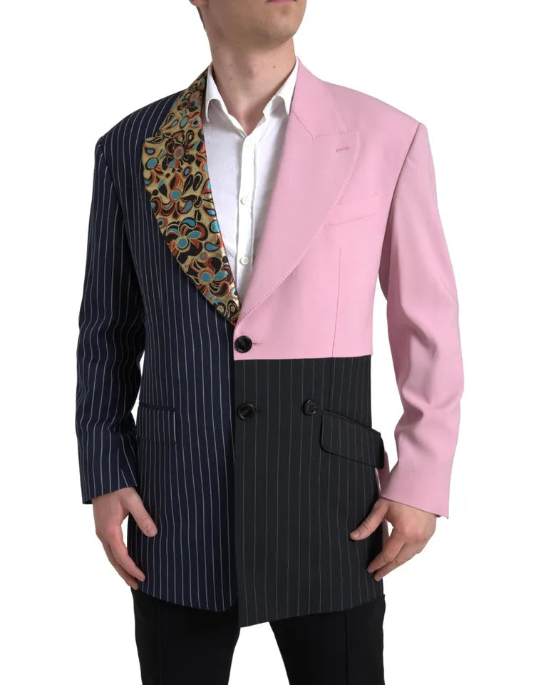 Multicolor Patchwork Single Breasted Blazer