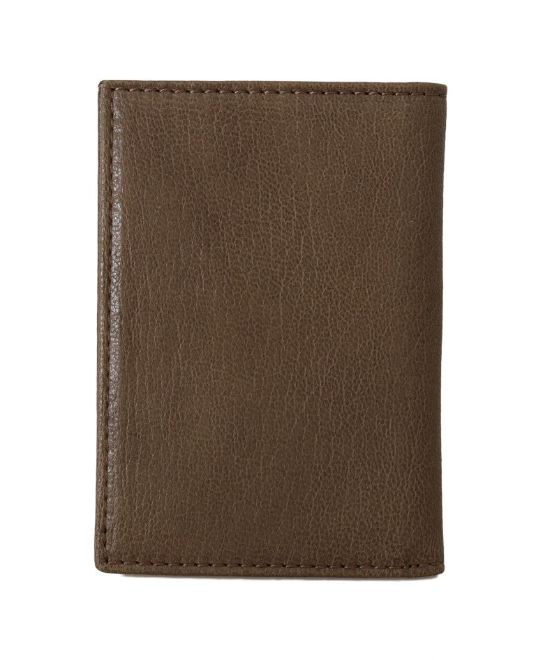 Portefeuille pour hommes en cuir élégant en marron