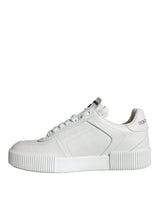 White Calfskin Leather Miami Low Top Sneakers Shoes