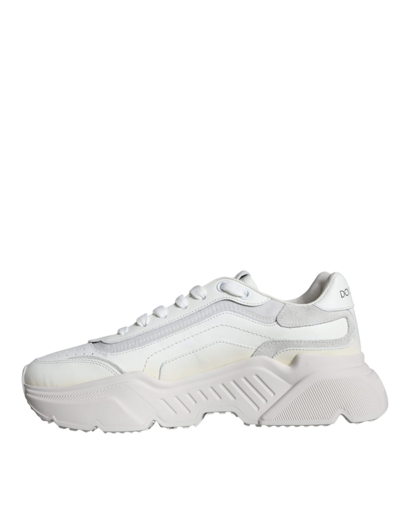 White DAYMASTER Calf Leather Sneakers Shoes