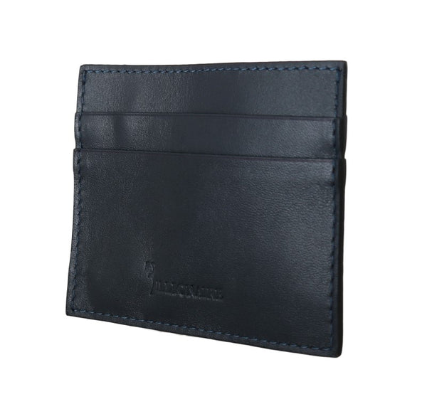 Portefeuille masculin en cuir bleu opulent