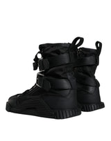 Black Nylon High Top Sorrento Sneakers Shoes