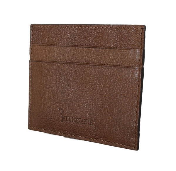 Portefeuille pour hommes en cuir élégant en marron