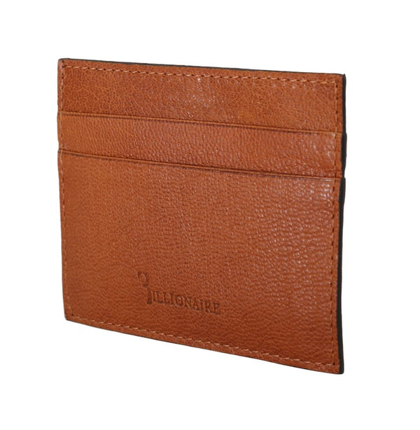 Portefeuille en cuir masculin élégant en marron