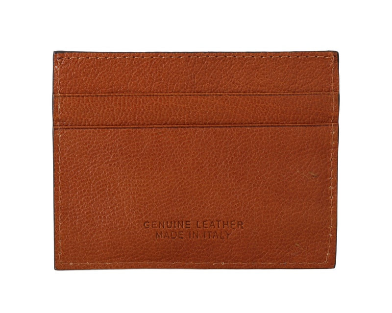 Portefeuille en cuir masculin élégant en marron