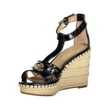 Black Polyester Sandal